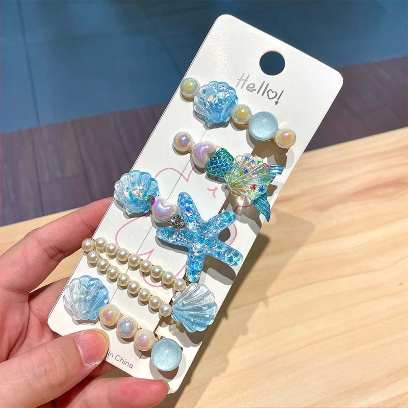 Υπερόμορφη και ευέλικτη φουρκέτα με κέλυφος αστερία, χαριτωμένο κλιπ μαλλιών, κλιπ για φράντζα στο μέτωπο, πλαϊνό κλιπ, αξεσουάρ μαλλιών για φουρκέτα δίπλα στη θάλασσα