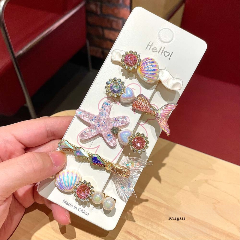 Υπερόμορφη και ευέλικτη φουρκέτα με κέλυφος αστερία, χαριτωμένο κλιπ μαλλιών, κλιπ για φράντζα στο μέτωπο, πλαϊνό κλιπ, αξεσουάρ μαλλιών για φουρκέτα δίπλα στη θάλασσα