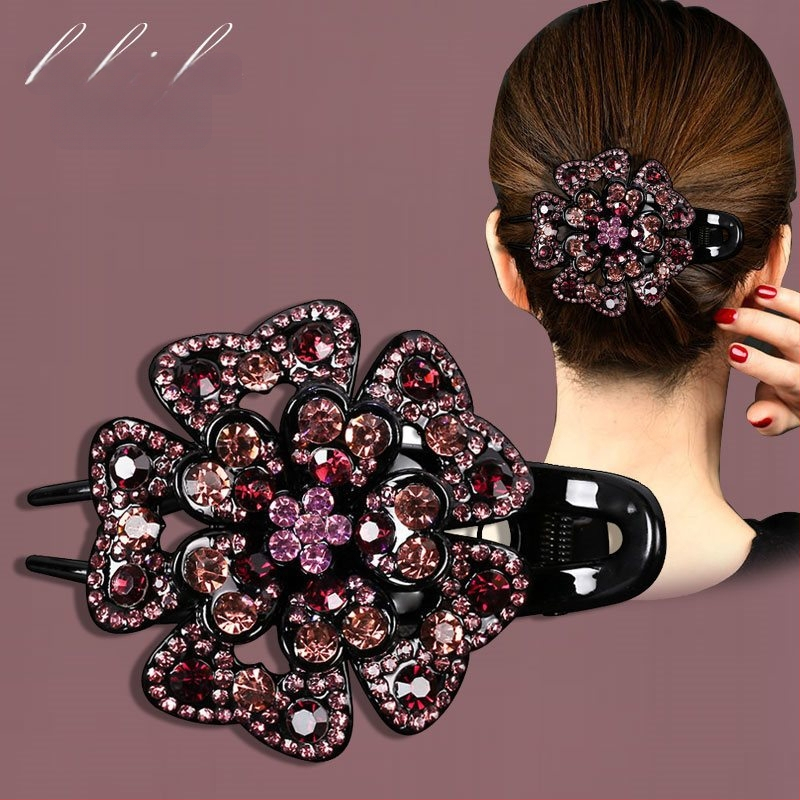Korejska ukosnica za kosu za stražnju glavu, visokokvalitetna kopča s pačjim kljunom, kopča s cirkonima za temperament, srednja kopča za kosu, elegantni poklon za majku