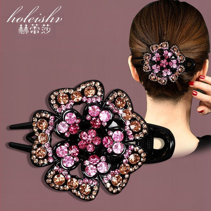 Korejska ukosnica za kosu za stražnju glavu, visokokvalitetna kopča s pačjim kljunom, kopča s cirkonima za temperament, srednja kopča za kosu, elegantni poklon za majku