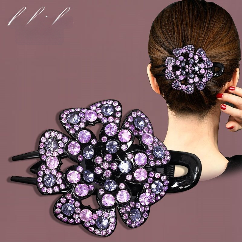 Korejska ukosnica za kosu za stražnju glavu, visokokvalitetna kopča s pačjim kljunom, kopča s cirkonima za temperament, srednja kopča za kosu, elegantni poklon za majku