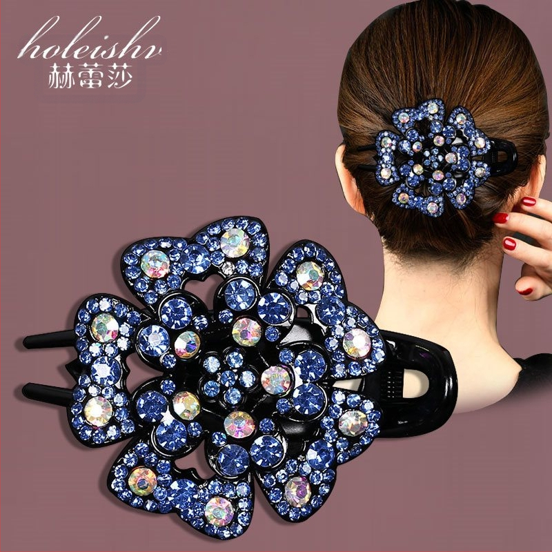 Korejska ukosnica za kosu za stražnju glavu, visokokvalitetna kopča s pačjim kljunom, kopča s cirkonima za temperament, srednja kopča za kosu, elegantni poklon za majku