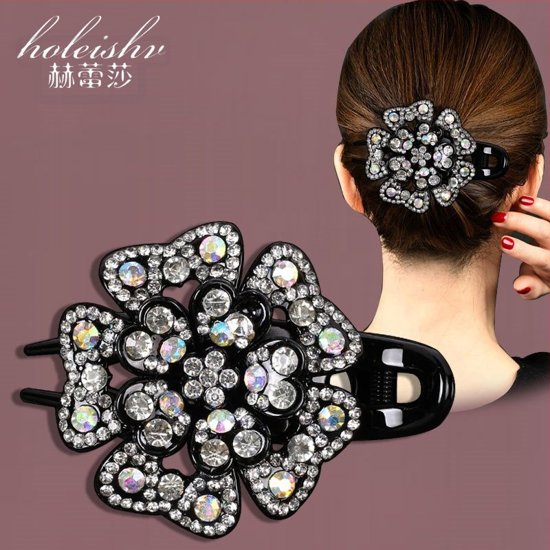 Korejska ukosnica za kosu za stražnju glavu, visokokvalitetna kopča s pačjim kljunom, kopča s cirkonima za temperament, srednja kopča za kosu, elegantni poklon za majku