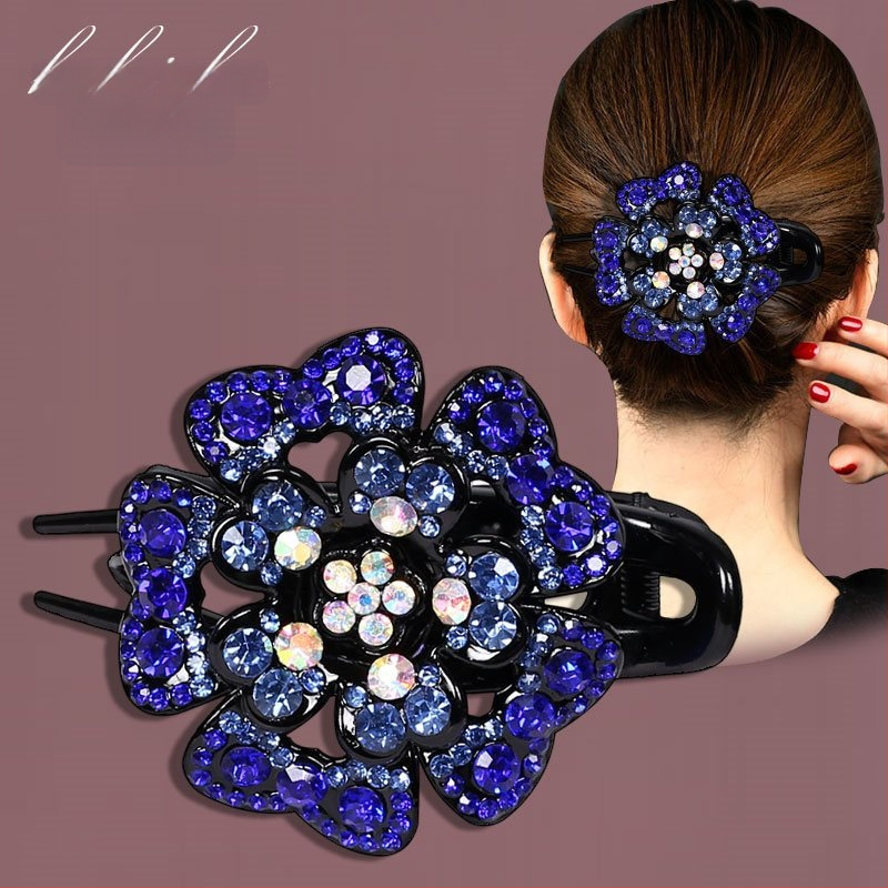 Korejska ukosnica za kosu za stražnju glavu, visokokvalitetna kopča s pačjim kljunom, kopča s cirkonima za temperament, srednja kopča za kosu, elegantni poklon za majku