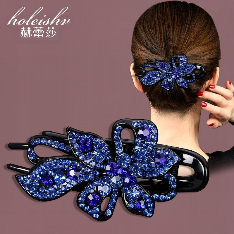 Korejska ukosnica za kosu za stražnju glavu, visokokvalitetna kopča s pačjim kljunom, kopča s cirkonima za temperament, srednja kopča za kosu, elegantni poklon za majku