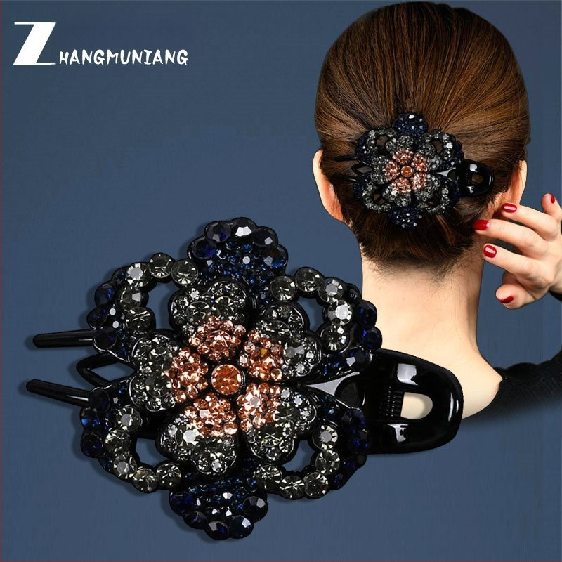 Korejska ukosnica za kosu za stražnju glavu, visokokvalitetna kopča s pačjim kljunom, kopča s cirkonima za temperament, srednja kopča za kosu, elegantni poklon za majku