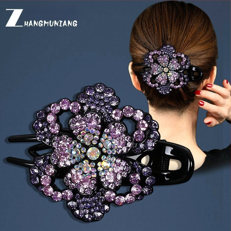 Korejska ukosnica za kosu za stražnju glavu, visokokvalitetna kopča s pačjim kljunom, kopča s cirkonima za temperament, srednja kopča za kosu, elegantni poklon za majku