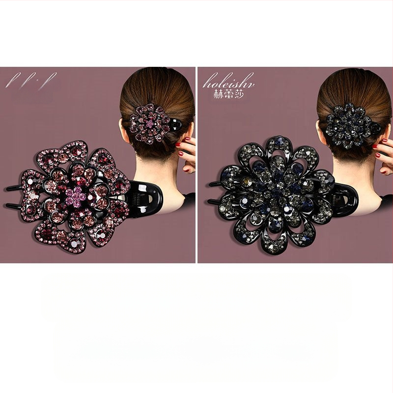 Korejska ukosnica za kosu za stražnju glavu, visokokvalitetna kopča s pačjim kljunom, kopča s cirkonima za temperament, srednja kopča za kosu, elegantni poklon za majku