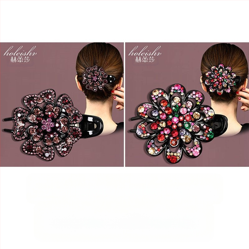 Korejska ukosnica za kosu za stražnju glavu, visokokvalitetna kopča s pačjim kljunom, kopča s cirkonima za temperament, srednja kopča za kosu, elegantni poklon za majku