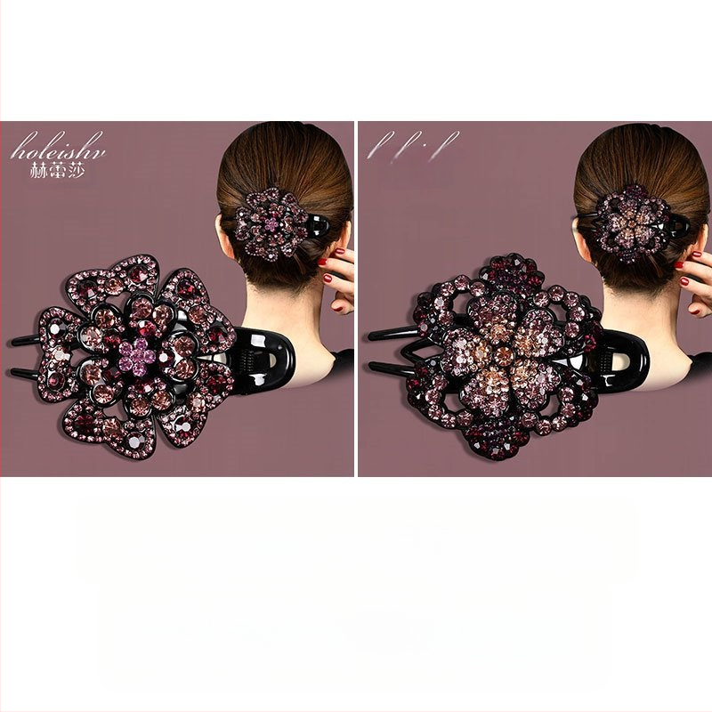 Korejska ukosnica za kosu za stražnju glavu, visokokvalitetna kopča s pačjim kljunom, kopča s cirkonima za temperament, srednja kopča za kosu, elegantni poklon za majku