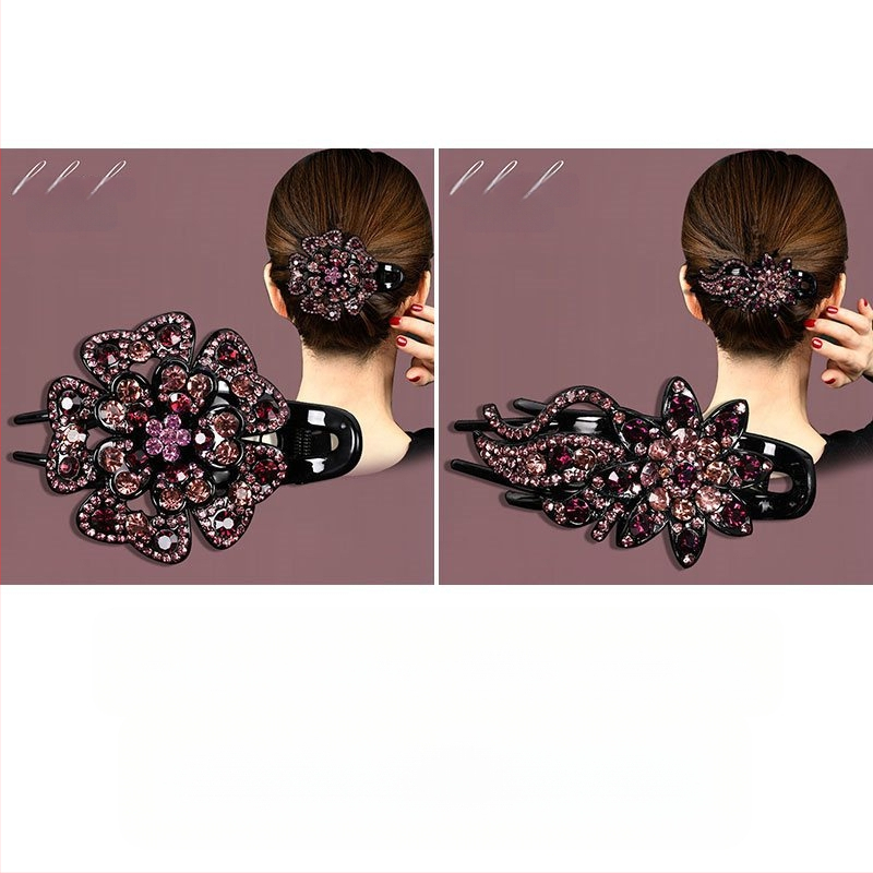 Korejska ukosnica za kosu za stražnju glavu, visokokvalitetna kopča s pačjim kljunom, kopča s cirkonima za temperament, srednja kopča za kosu, elegantni poklon za majku