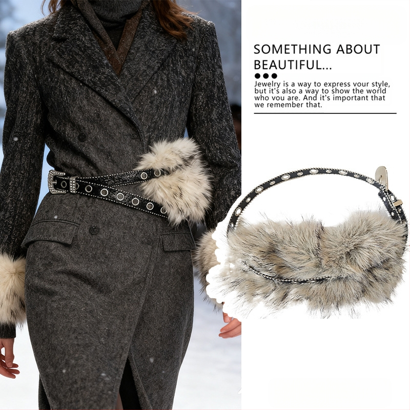 Bohēmiska viduslaiku etniskā stila brūna josta sieviešu svārkiem ar pītu vidukļa ķēdi Y2K metāla vidukļa aksesuāri