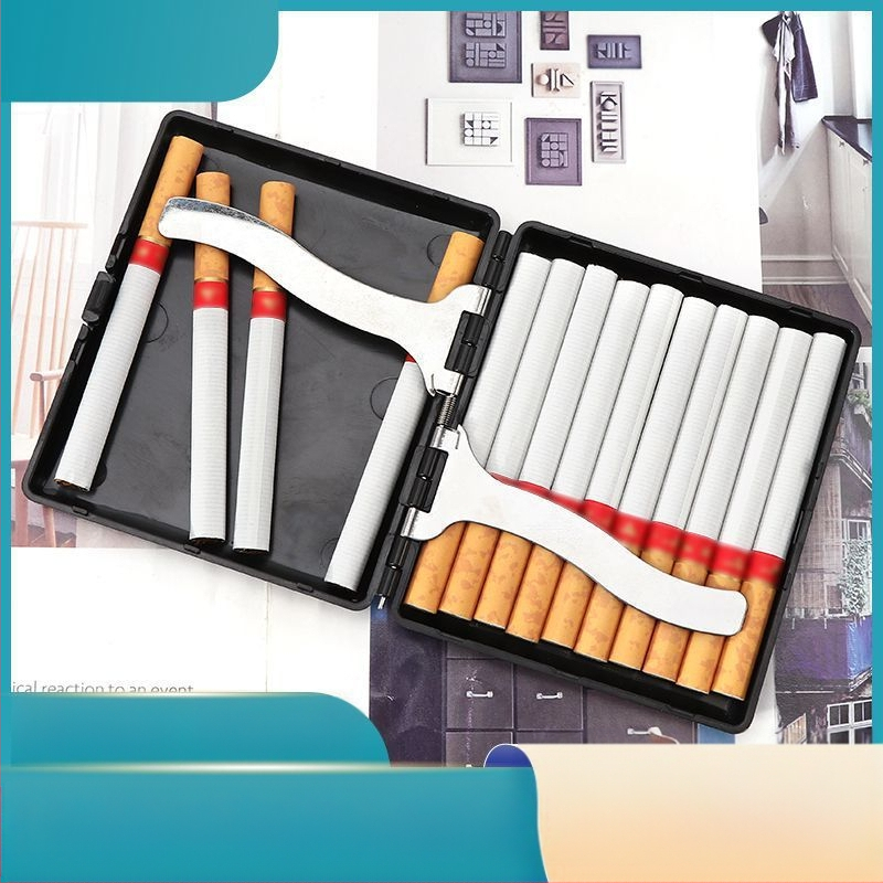 Plastikinis 20 vnt. cigarečių dėklas, kūrybingas, vandeniui atsparus, drėgmei atsparus, suspaudžiamas, nešiojamas, storas, vidutinis, plonas, universalus plastikinis cigarečių dėklas