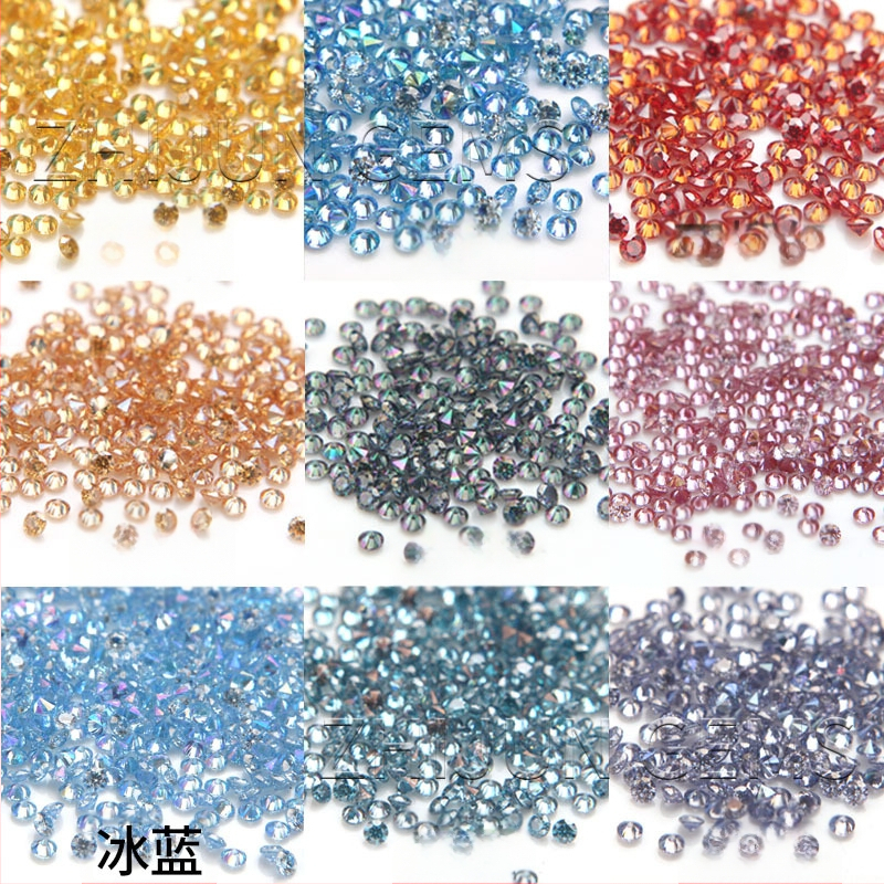 Okrugli Mosan goli kamen u boji, mali kamen 1,0-2,9 mm, zlatno-šampanjsko ružičasti Mosan goli kamen veleprodaja