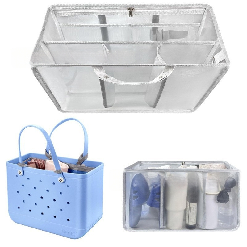 „Amazon“ populiarus „Bogg Mesh“ laikymo krepšys, greito plovimo krepšys, paplūdimio krepšys, rankinės laikymo krepšys, skylė sienoje esančio krepšio įdėklas