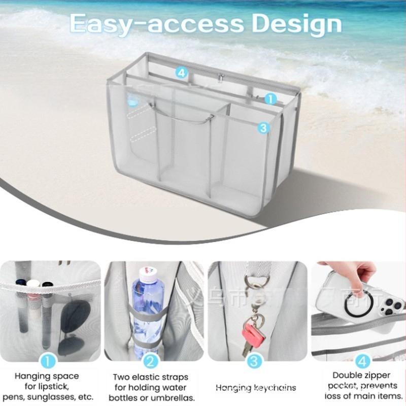 „Amazon“ populiarus „Bogg Mesh“ laikymo krepšys, greito plovimo krepšys, paplūdimio krepšys, rankinės laikymo krepšys, skylė sienoje esančio krepšio įdėklas