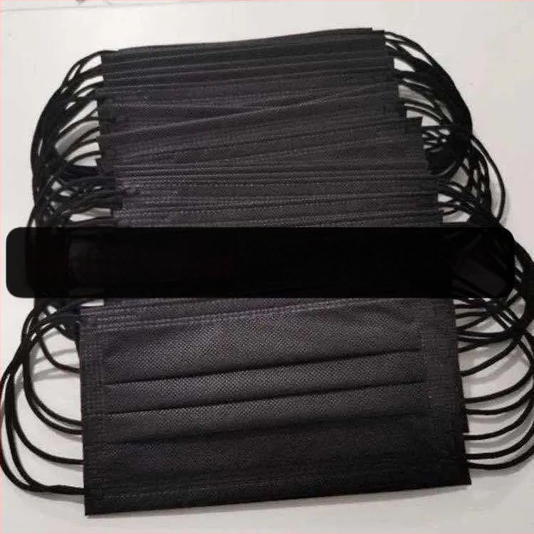 Черна маска, еднократна удебелена трислойна защитна, прахоустойчива, слънцезащитна, дишаща, за възрастни, студенти, мъже и жени, черна маска, партида