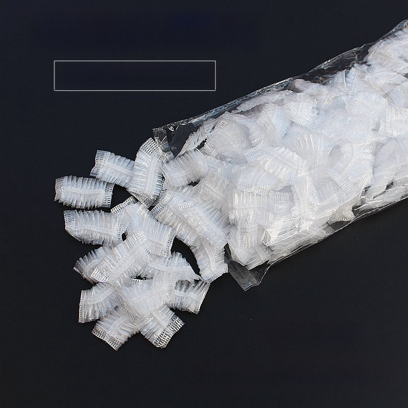 Vienkartinės ausinės, plastikinės, vandeniui atsparios, plaukų priežiūros priemonės, vonios ausinės, ausų skylutės, grožio salonas, 100 vnt. siuntimo kaina