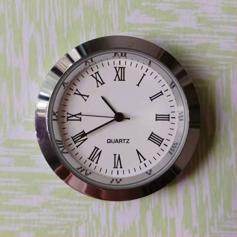 Glava kvarcnog sata, kristalni obrtnički sat, okrugli Char, srebrno kućište, rimski doslovni Char, glava sata, crna igla