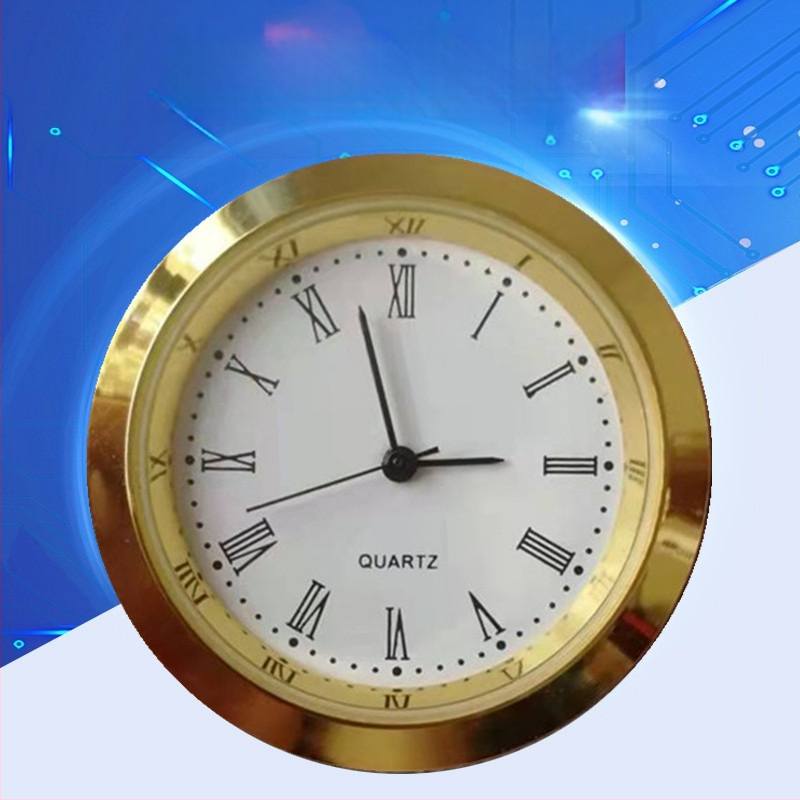 Glava kvarcnog sata, kristalni obrtnički sat, okrugli Char, srebrno kućište, rimski doslovni Char, glava sata, crna igla