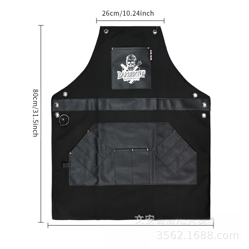 pārrobežu jauns frizētavas vintage eļļas galvas priekšauts audekla PU friziera priekšauts