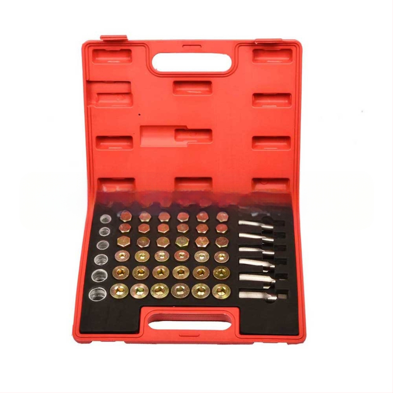 Комплект от 114 части за ремонт на резба на винтове за източване на маслен картер, професионален инструмент за автомобилна защита