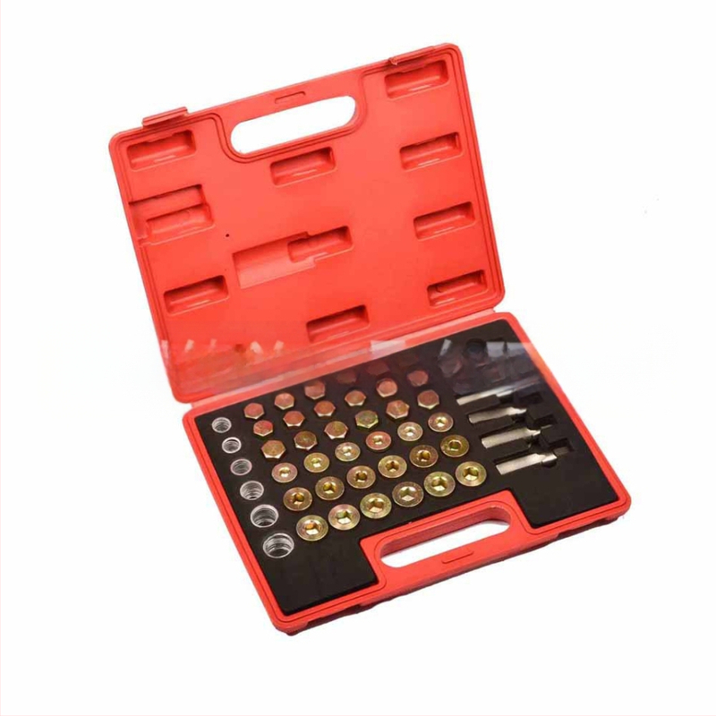 Комплект от 114 части за ремонт на резба на винтове за източване на маслен картер, професионален инструмент за автомобилна защита