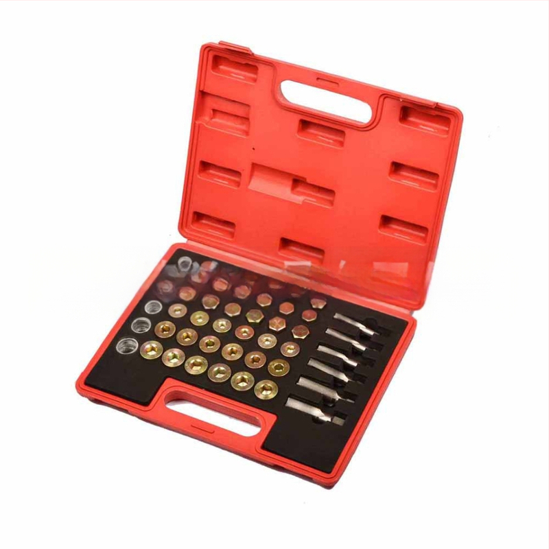 Комплект от 114 части за ремонт на резба на винтове за източване на маслен картер, професионален инструмент за автомобилна защита