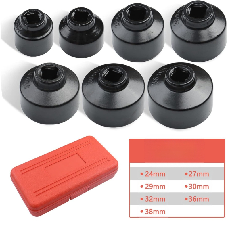 24-38 мм, 7-частичен ключ за маслена решетка, ключ за капачка на филтъра, инструмент за демонтаж