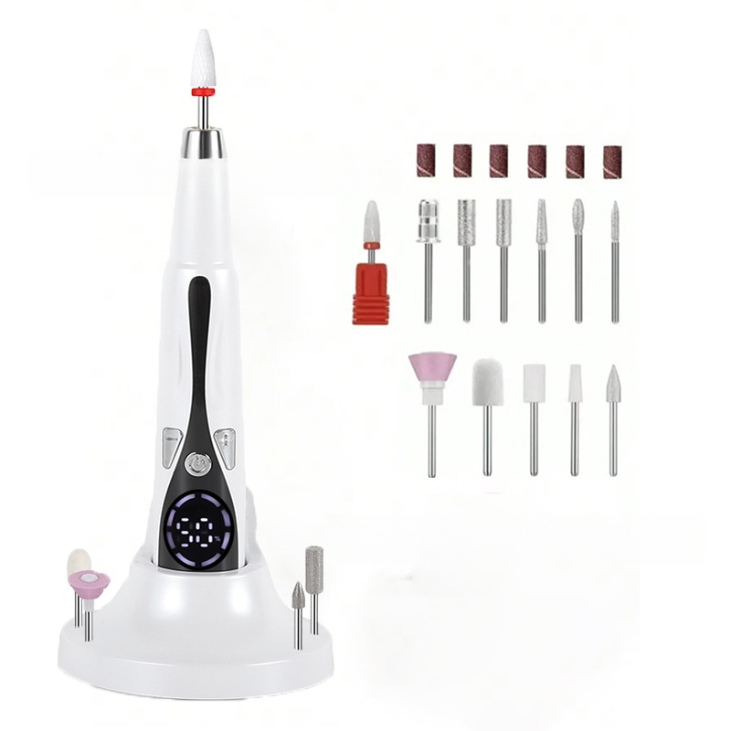 Șlefuitor de unghii electric portabil transfrontalier nou, mașină de unghii cu ecran mare și încărcare