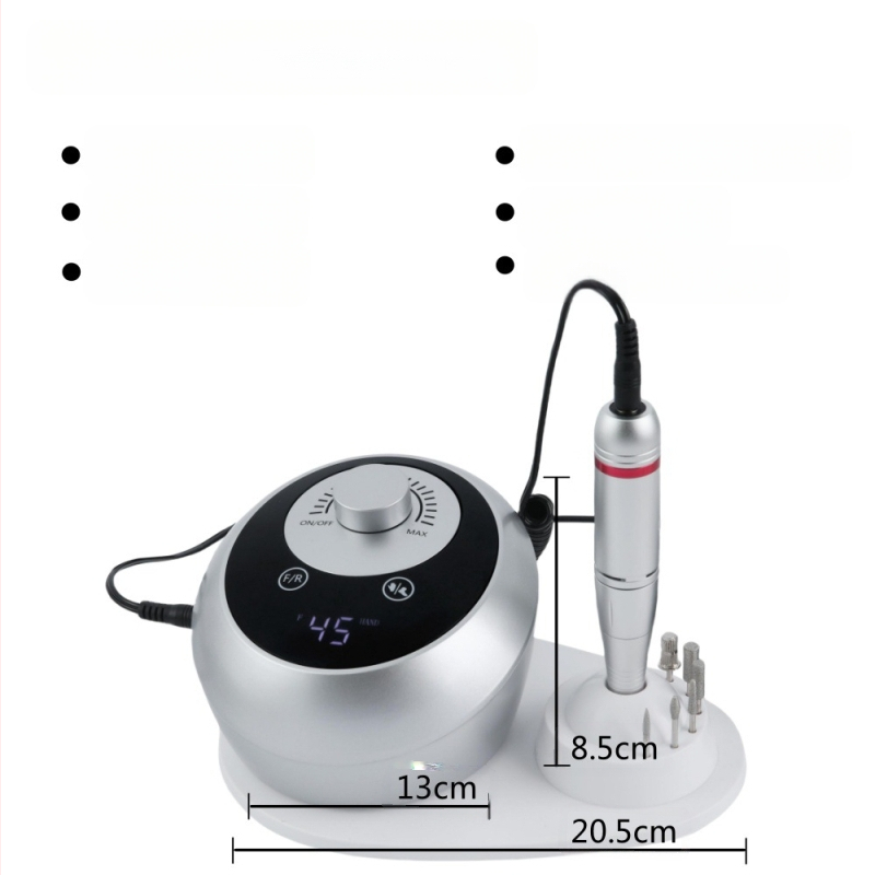 Nauja nagų šlifavimo mašina 45000RPM didelio greičio šlifavimo mašina Profesionali iškrovimo nagų šlifavimo mašina