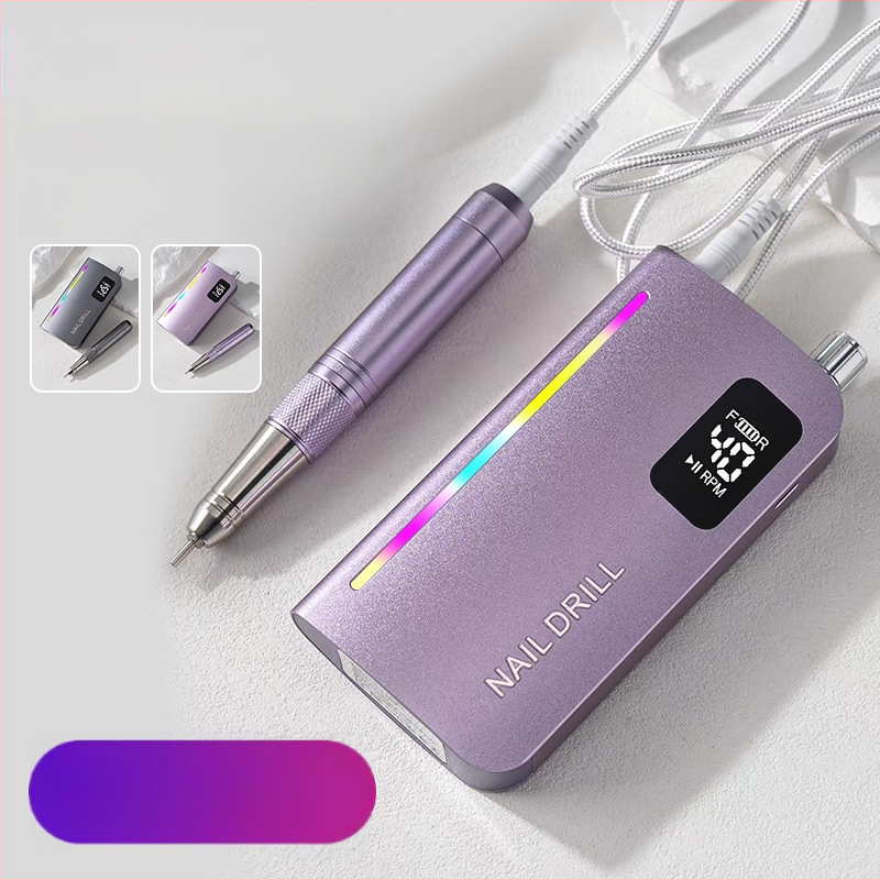 Tuščiaviduris nagų lakavimo įrankis su aliuminio lydinio odelių valikliu, elektrinis nagų grąžtas, įkraunamas metalinis korpusas