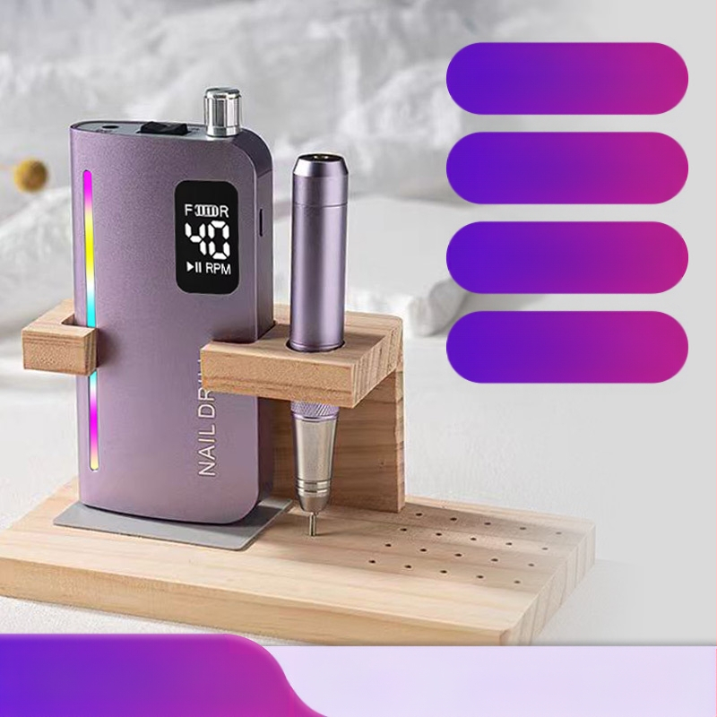 Tuščiaviduris nagų lakavimo įrankis su aliuminio lydinio odelių valikliu, elektrinis nagų grąžtas, įkraunamas metalinis korpusas