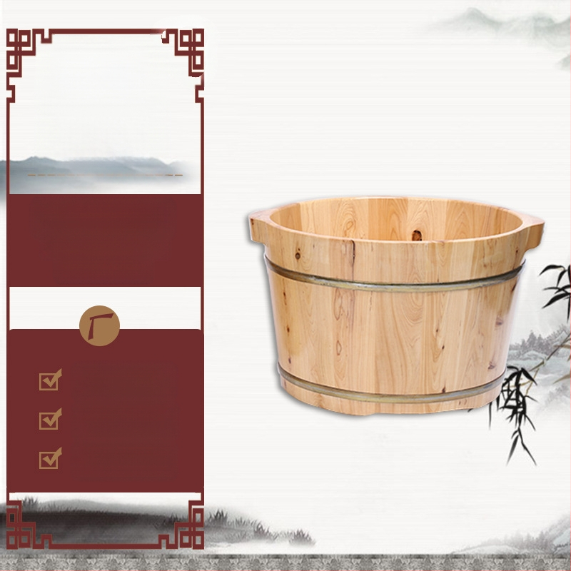 Tiesiogiai patvirtintas gamintojo, kedro medienos kibiras pėdų voniai, pirties vonios praustuvas pėdų voniai, medžio masyvo izoliacija, akupunktūros masažo medinis kibiras didmeninė prekyba