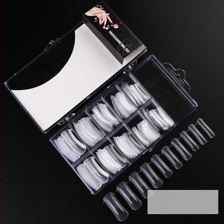 Fototerapie rapidă pentru unghii cu cristale la scară, extensie transparentă, patch adeziv, extensie de unghii, matriță auxiliară pentru unghii, 100 bucăți