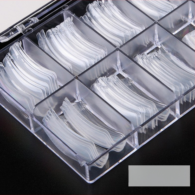 Fototerapie rapidă pentru unghii cu cristale la scară, extensie transparentă, patch adeziv, extensie de unghii, matriță auxiliară pentru unghii, 100 bucăți