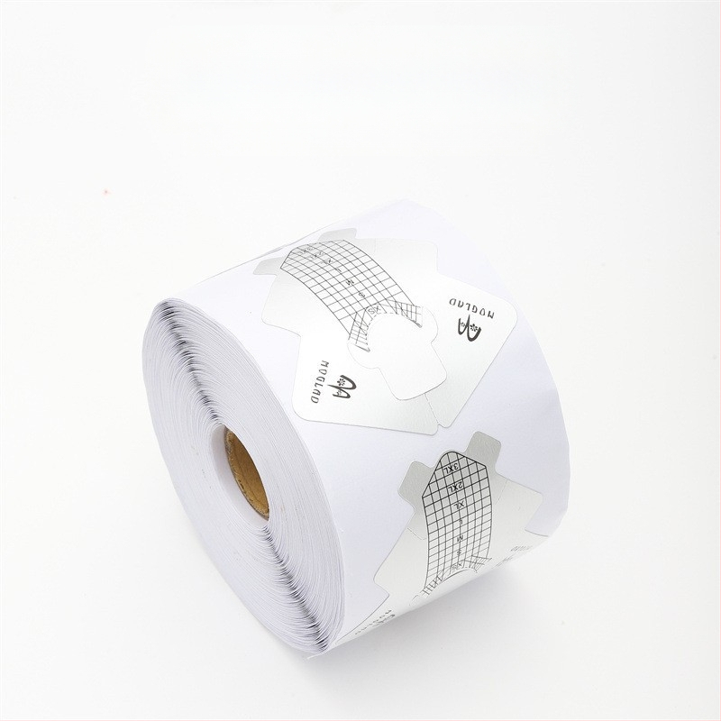 Karštos storos aliuminio folijos žuvelės formos nagų dailės popieriaus laikiklis, prancūziškas fototerapijos nagų priauginimo įrankis, 100/300 popieriaus laikiklis