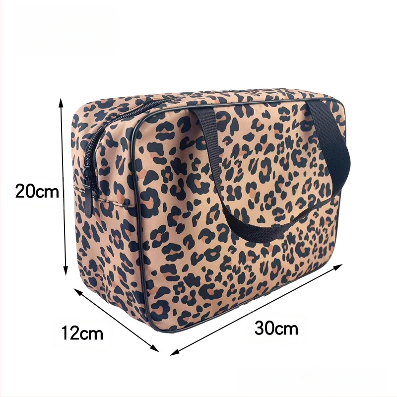 Leopardo rašto prausimosi krepšys moterims, didelės talpos vonios krepšys vyrams, nešiojamas vonios krepšys kelioninėms durelėms, nešiojamas vonios krepšys vonios krepšys