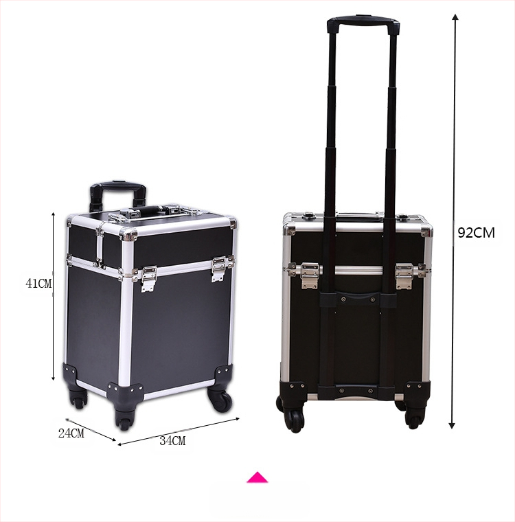 Naujas madingas universalus ratukų vežimėlis su daugiasluoksniu kosmetikos dėklu, didmeninė prekyba tatuiruotės kirpyklos įrankių dėže, didmeninė prekyba