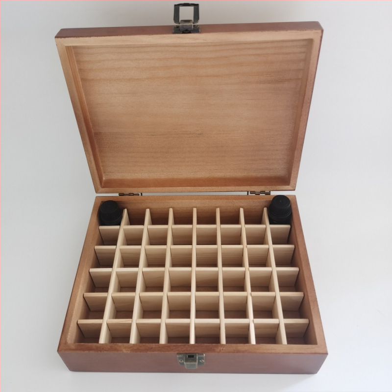 Eterinių aliejų laikymo dėžutė medinė eterinių aliejų dėžutė 48 medinė dėžutė 5 ml stiklinių buteliukų apdailos dėžutė gamykliniai nauji produktai