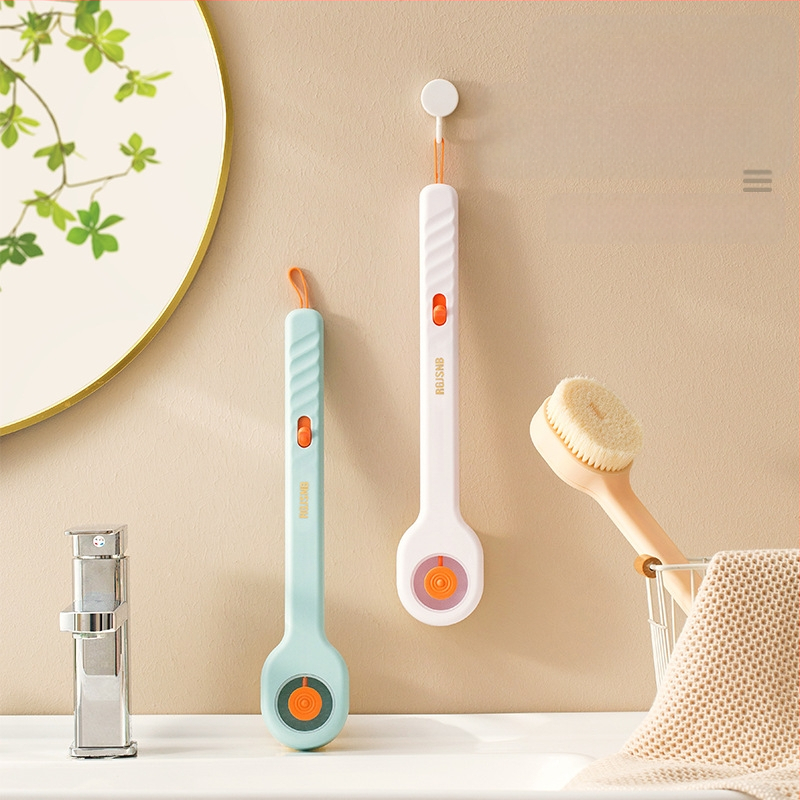 [Jauns produkts] Nospiediet vannas suku, lai berzētu mīksto matu garo rokturi, lai berzētu aizmuguri, lai berzētu dubļus, lai mazgātu ķermeņa vannas suku