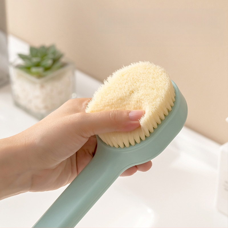 [Jauns produkts] Nospiediet vannas suku, lai berzētu mīksto matu garo rokturi, lai berzētu aizmuguri, lai berzētu dubļus, lai mazgātu ķermeņa vannas suku