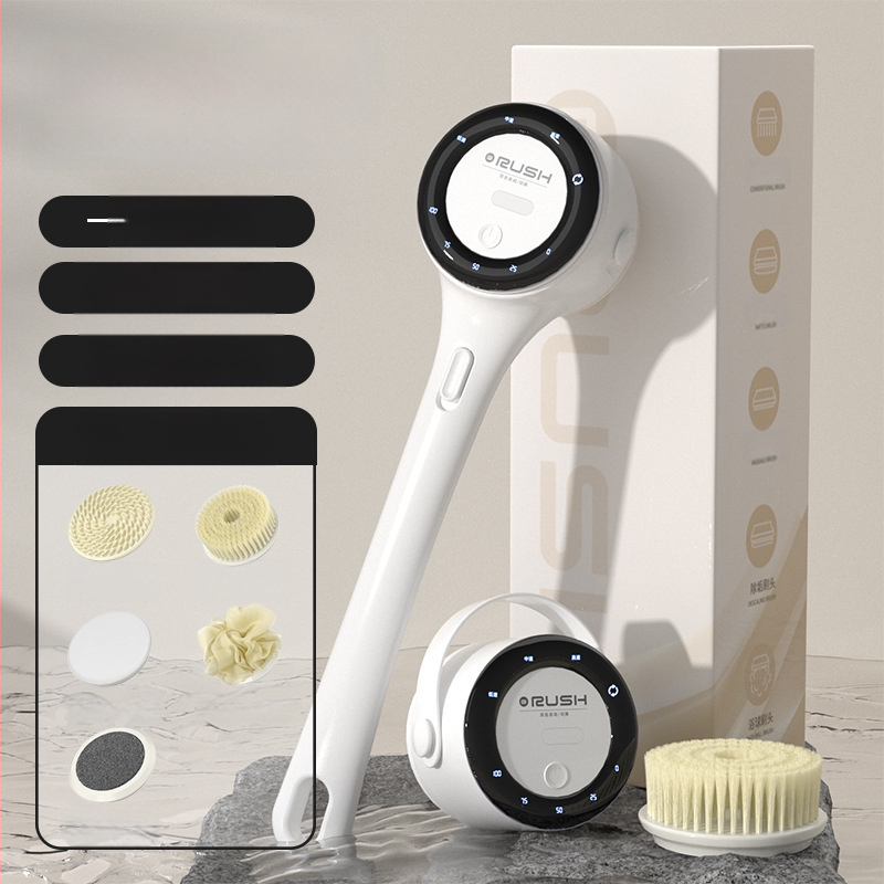 Трансгранична електрическа четка за вана, въртяща се многофункционална четка за вана, водоустойчива четка за вана за мързеливи хора, инструмент за търкане на гърба и артефакти