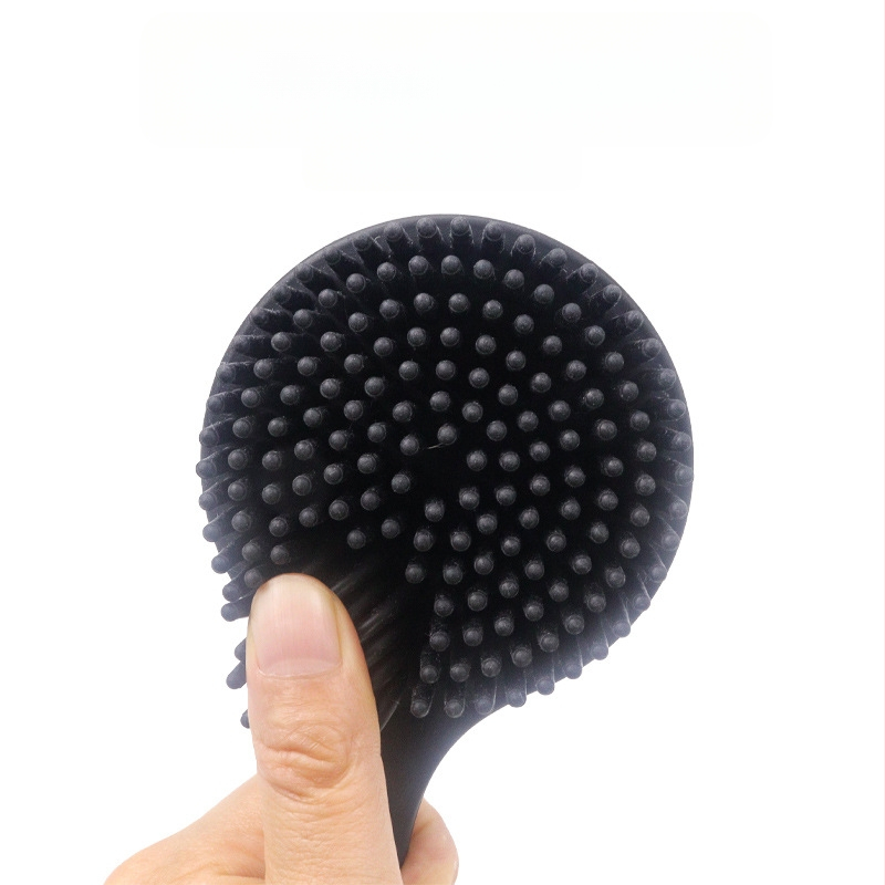 Персонализирана силиконова четка за вана с дълга дръжка, двустранно удебелена силиконова четка за вана, четка за вана, масажна четка, четка за гръб, четка за вана за гръб