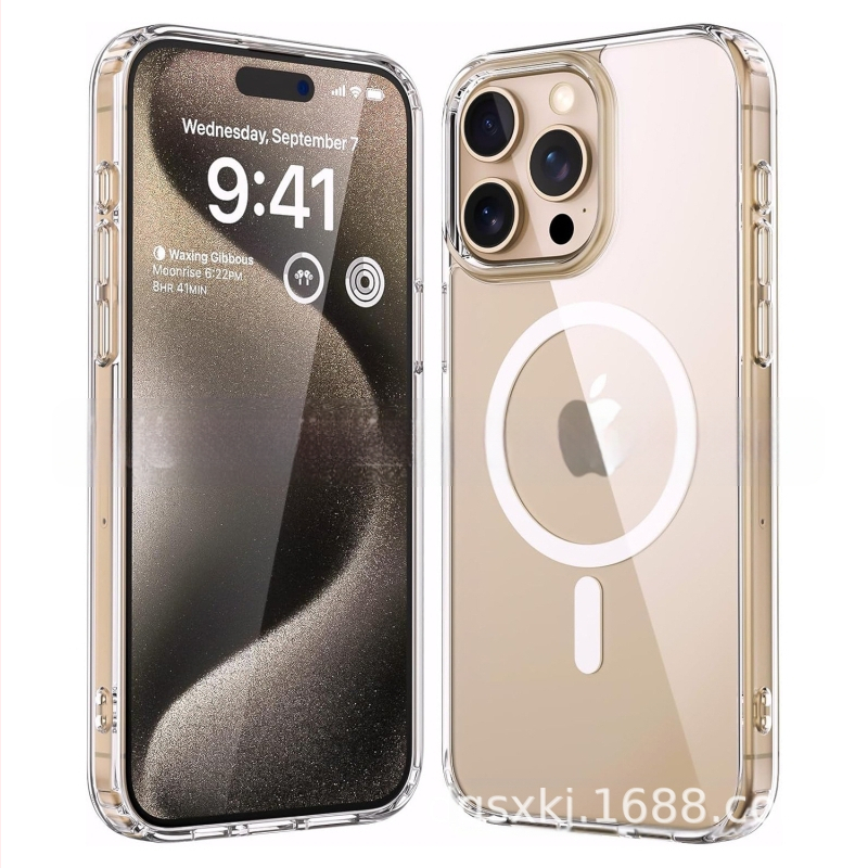 16 Vhodné pre iPhone 14 Puzdro na mobilný telefón 2.0, vesmírne puzdro, ochrana proti pádu z PC + priehľadné magnetické TPU ochranné puzdro pre Apple 15