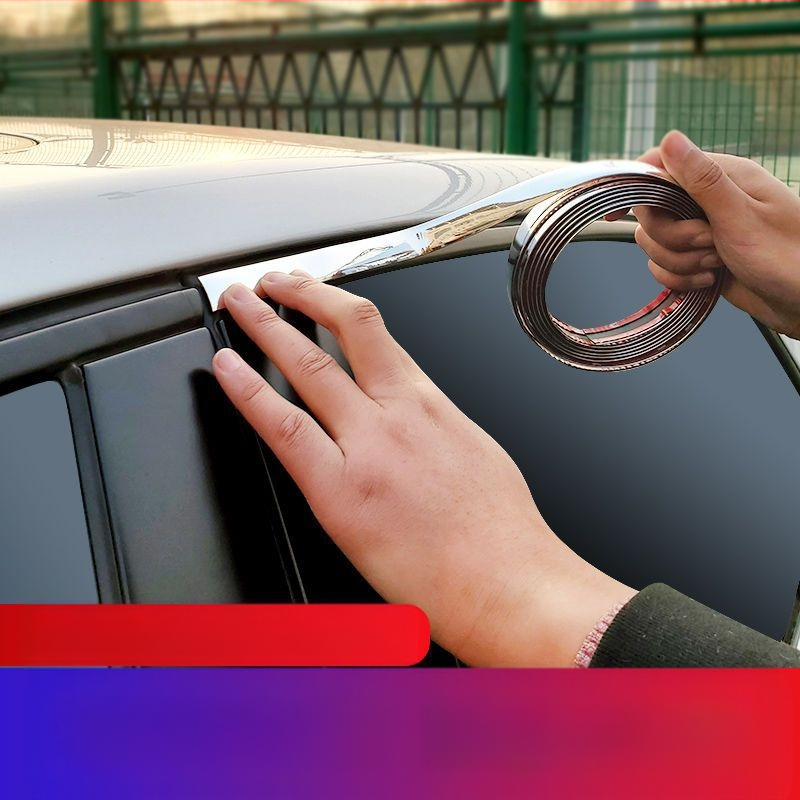 Automašīnas logu dekorēšana, spilgta hromēta spilgta sloksne, galvanizēta durvju sloksne, sadursmes novēršanas spilgta sloksne, apdrošināšana, automašīnu piederumi
