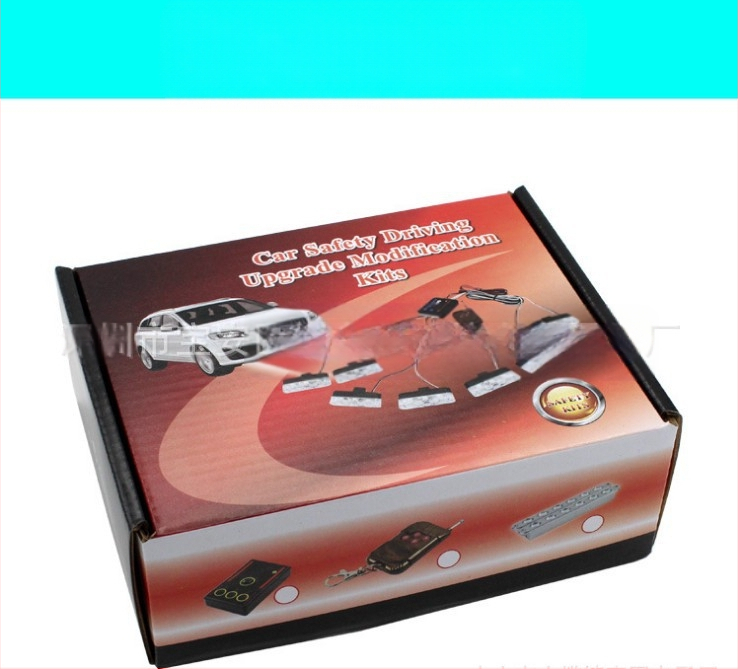 Automobilio blykstės lemputė, naujas laidinis nuotolinio valdymo pultas, 12 V, vienas, tempiamas, keturi, 16 LED, paryškinimas viduryje, „Net Light“ spaustuko tipo stroboskopinė lemputė