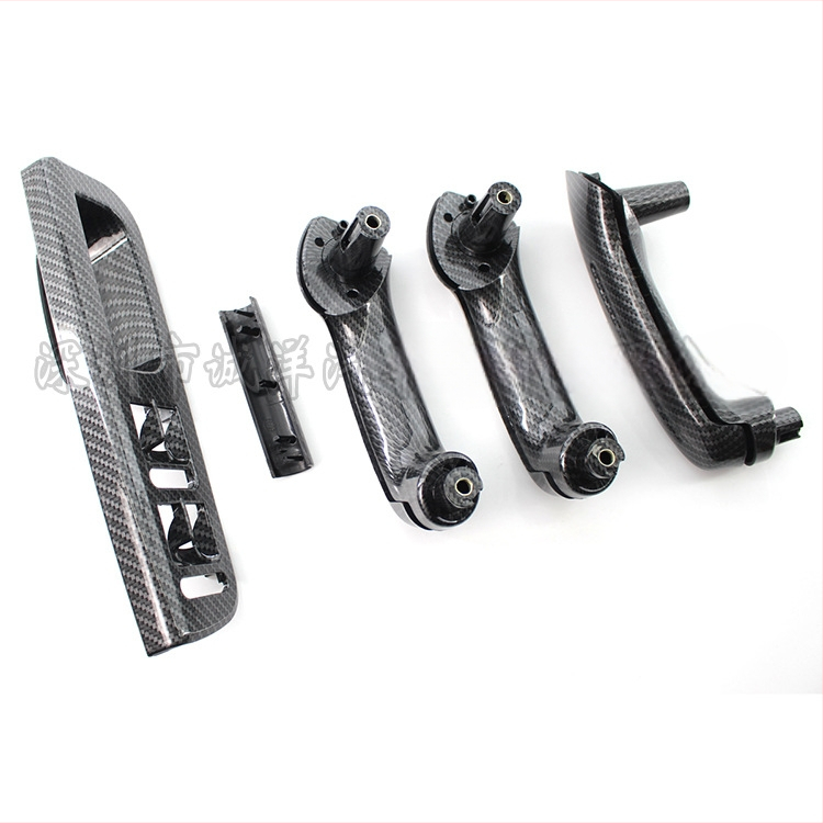 Подходящ за Volkswagen Jetta Golf MK4, лява предна превключвател, карбонов модел, 5-частична дръжка на вратата на автомобила