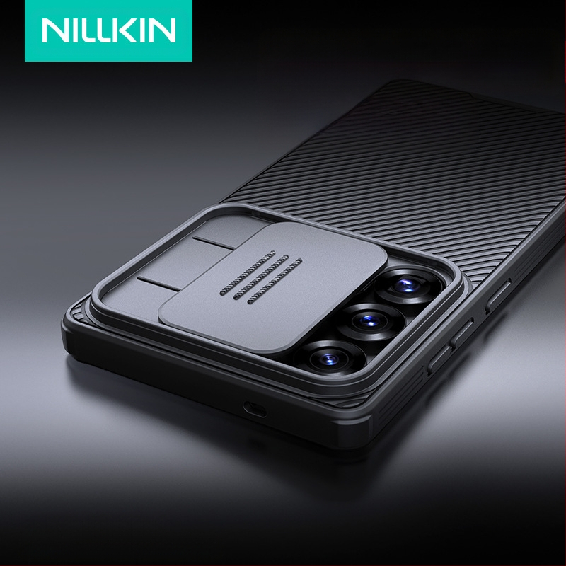 Carcasă telefon Nillkin Nelgin pentru Samsung S25Ultra s25edge Black Mirror Pro, cu glisare și împingere