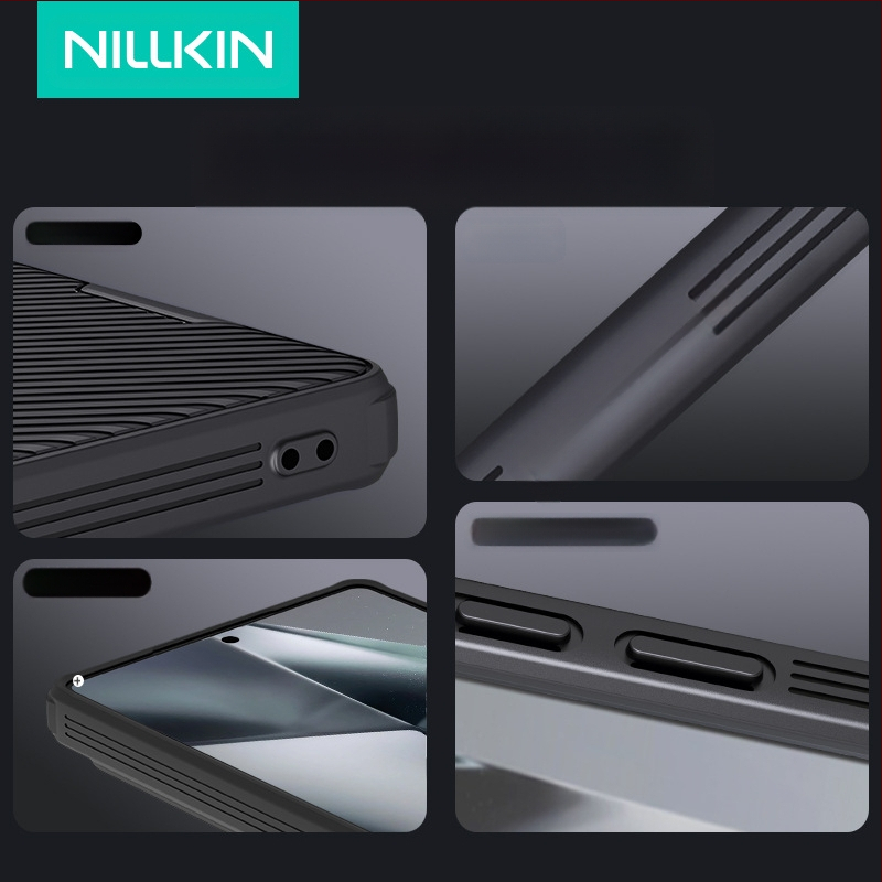 Carcasă telefon Nillkin Nelgin pentru Samsung S25Ultra s25edge Black Mirror Pro, cu glisare și împingere